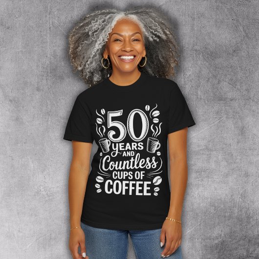 50年と無数のコーヒーカップ トライブレンドTシャツ