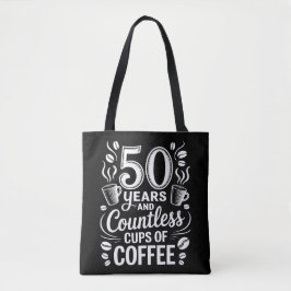 50年と無数のコーヒーカップ トートバッグ