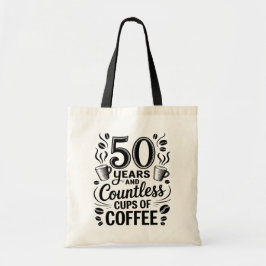 50年と無数のコーヒーカップ トートバッグ