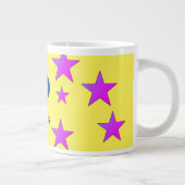 50年と素晴らしいイエロースターズ誕生日 ジャンボコーヒーマグカップ (右)