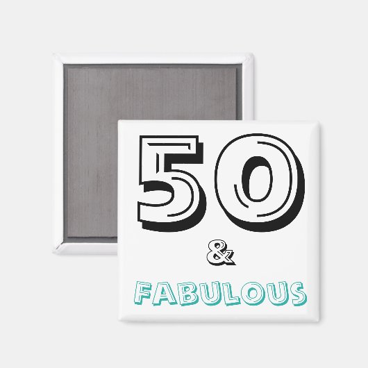 50年と素晴らしい50年の誕生祝い マグネット (正面/裏面)