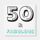 50年と素晴らしい50年の誕生祝い マグネット (正面)