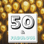 50年と素晴らしい50年の誕生祝い マグネット<br><div class="desc">50人の素晴祝らしさに準備は？私たちの50と素晴らしい50th年の誕生祝いマグネットは、あなたのマイルストーンを記念する完璧な方法である50th誕生日のbashパーティーお祝い!このモダンタイポグラフィ文字マグネットは、黒と目を引くターコイズブルーで「50と素晴らしい」を大胆に宣言し、スタイルで50のおもしろい時間のジュビレーションを探している人に祝は必ず持たなければならない。この磁石は自分や半世紀の生活を送る特別な友人や家族にとって祝完璧な贈り物である。応援、お祭り、名前の日の楽しみ、そして待っている50年の幸せを思い出させるキッチン冷蔵庫に加えて、陽気で祝いの追加である。白い鮮明な背景は、清潔で爽やかなキャンバスを提供し、タイポグラフィ文字をポップ・アートの作る。誰の目をお洒落引っ張りスタイリッシュて、顔にスマイルを置くデザインとだ。退屈な誕生祝いに定住しないで、私たちの50と素晴らしい50年の誕生祝いマグネットでピザを追加する。なぜ待つ？今日あなたの磁石を注文祝し、あなたの人生の50年目を開始するはっきりしたあなたが値する素晴らしいスタイル。応援50年と多くの人に!</div>