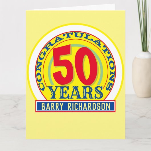 50年のお祝い カード (正面)