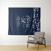 50年のお祝い | ネイビー 50周年結婚記念日 タペストリー (インサイチュ(横))