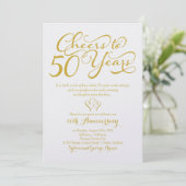 50年のお祝い 50周年結婚記念日 招待状 (スタンド正面)