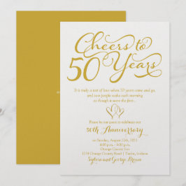 50年のお祝い 50周年結婚記念日 招待状