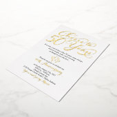 50年のお祝い 50周年記念 結婚式 箔招待状 (回転した状態)