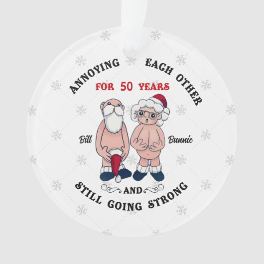 50年のクリスマスの装飾品を互いに迷惑する オーナメント (正面)