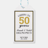 50年のゴールデンアニバーサリー結婚への応援 ギフトタグ (正面)