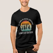 50年のヴィンテージ素晴らし1974 トライブレンドTシャツ (正面)