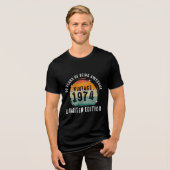 50年のヴィンテージ素晴らし1974 トライブレンドTシャツ (正面全面)