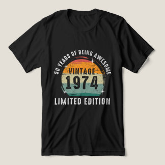 50年のヴィンテージ素晴らし1974 トライブレンドＴシャツ