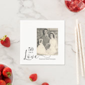 50年の写真記念日のナプキン スタンダードカクテルナプキン (インサイチュ)