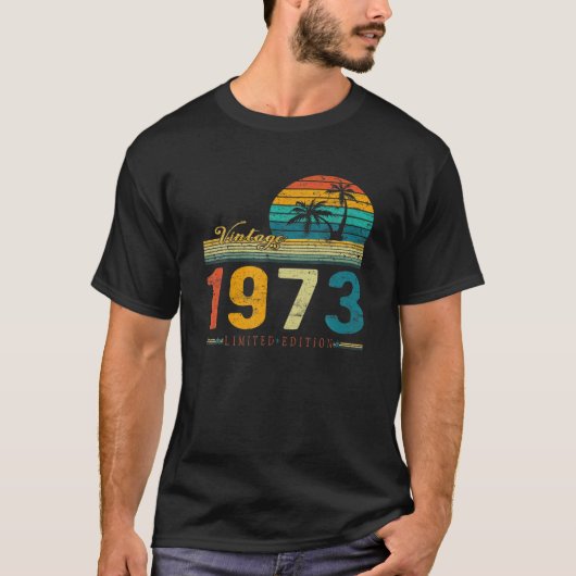 50年の古いギフトヴィンテージ1973作1973 50Th Bi Tシャツ (正面)
