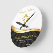 50年の宗教生活の黄金の70周年 ラウンド壁時計 (傾斜)