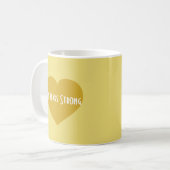 50年の強力な金ゴールドハート コーヒーマグカップ (正面左)