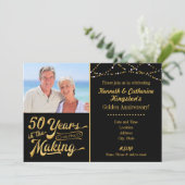 50年の愛を祝う ゴールドアニバーサリー 招待状 (スタンド正面)