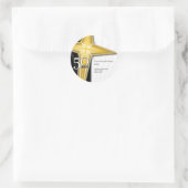 50年の教会の記念日ステッカー ラウンドシール (バッグ)