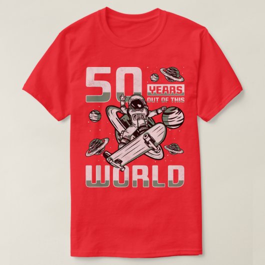50年の歳月を経て、50誕生日スケーターA Tシャツ (デザイン正面)