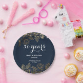 「50年の永遠の記憶：思い出すべき記念日」 ペーパープレート (パーティー)