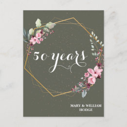 「50年の永遠の記憶：思い出すべき記念日」 ポストカード