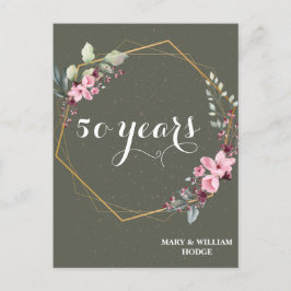 「50年の永遠の記憶：思い出すべき記念日」 ポストカード