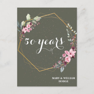 「50年の永遠の記憶：思い出すべき記念日」 ポストカード