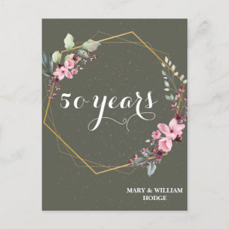 「50年の永遠の記憶：思い出すべき記念日」 ポストカード