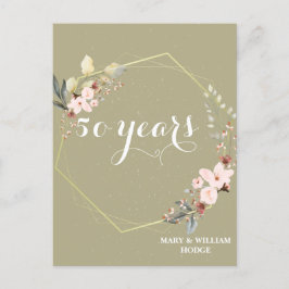 「50年の永遠の記憶：思い出すべき記念日」 ポストカード