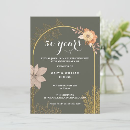 「50年の永遠の記憶:思い出すべき記念日」 招待状 (スタンド正面)