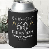 50年の素晴らしい年にグラスを上げろ!バースデー 缶クーラー