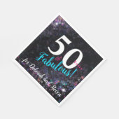 50年の素晴らしい、明るいカラフルグリッター スタンダードランチョンナプキン (角)