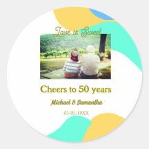 50年の記念日おめでとう　愛は甘い レトロ