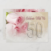 50年の記念日パーティの招待状 招待状 (正面/裏面)