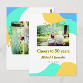 50年の記念日 おめでとう 愛は甘い レトロ ポストカード (正面/裏面)