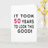 50年の誕生日デザイン カード (黄色い花)