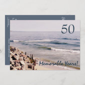 50年の軌跡/誕生日パーティー-オーシャン 招待状 (正面/裏面)