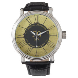 50年の退職または記念日パーソナライズされた 腕時計