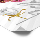 50年の金ゴールドと写真ストライプ付き応援 ポスター (角)