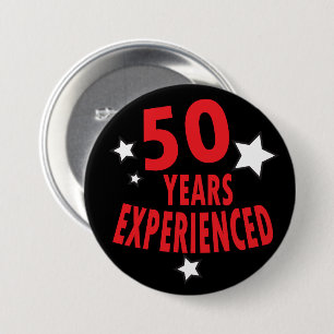 50年は の第50誕生日のユーモアを経験しました 缶バッジ