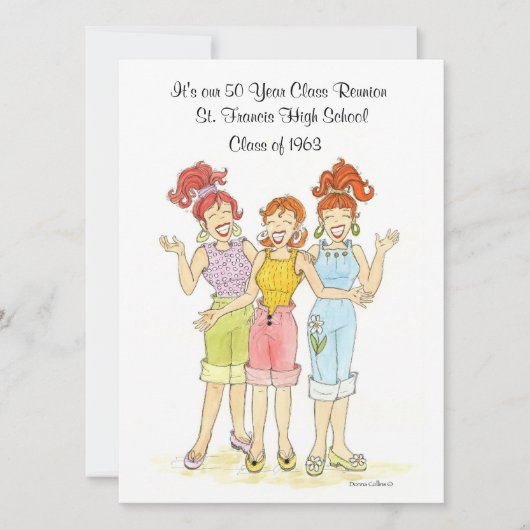 50年ぶりの同窓会 招待状 (正面)