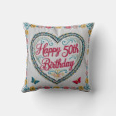 50年への応援:エレガント装飾用クッション クッション (裏面)