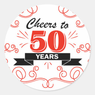 50年への応援 ラウンドシール