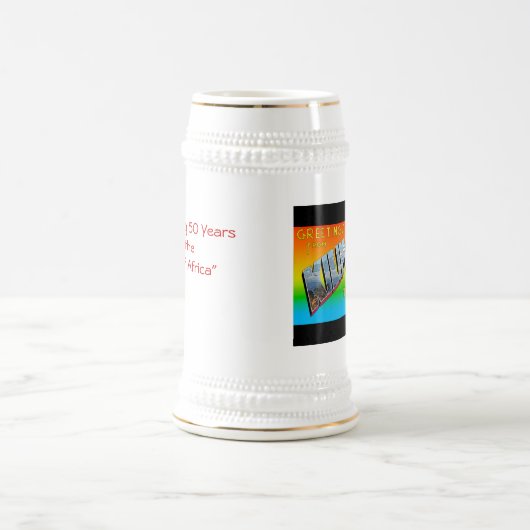 50年を祝うこと ビールジョッキ (中央)