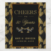 50年を祝う – 任意の年齢の誕生日 ワインラベル (シングルラベル)