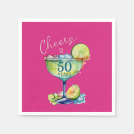 50年を祝おう 誕生日おめでとう  スタンダードカクテルナプキン