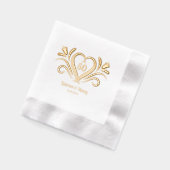 50年エレガントのマイルストーンパーソナライズされた 箔ナプキン (左)