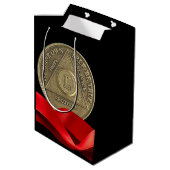 50年オウム記念日コインレッドリボン ミディアムペーパーバッグ (裏面アングル)