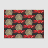 50年オウム記念日コインレッドリボン 薄葉紙 (正面)